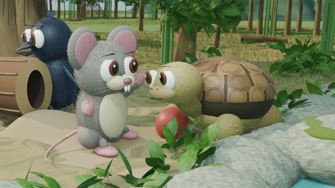 Original Bargad Toli animation featuring forest animal friends